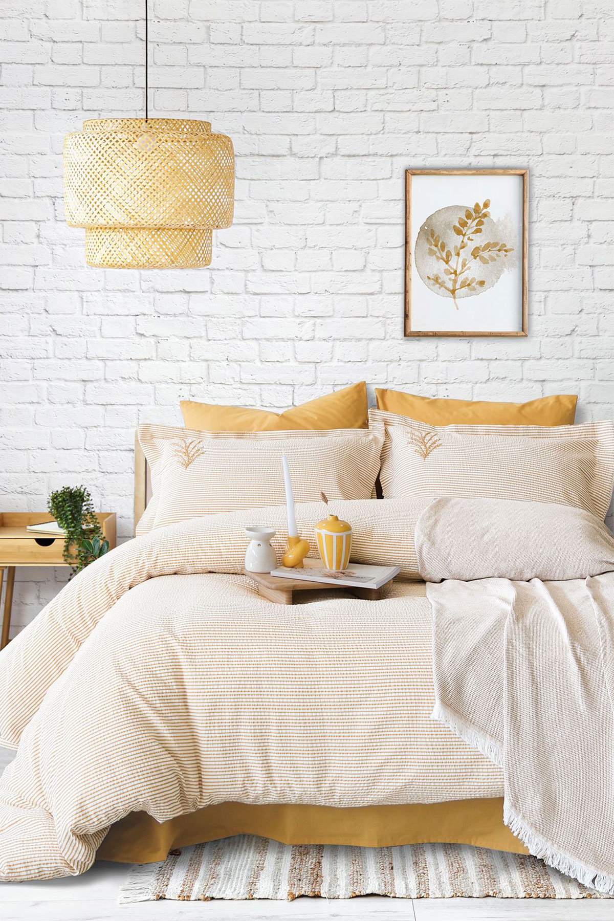 İyi Geceler İstanbul Nevresimli Pike Takımı Maribel 7 Parça Pamuklu - Thumbnail