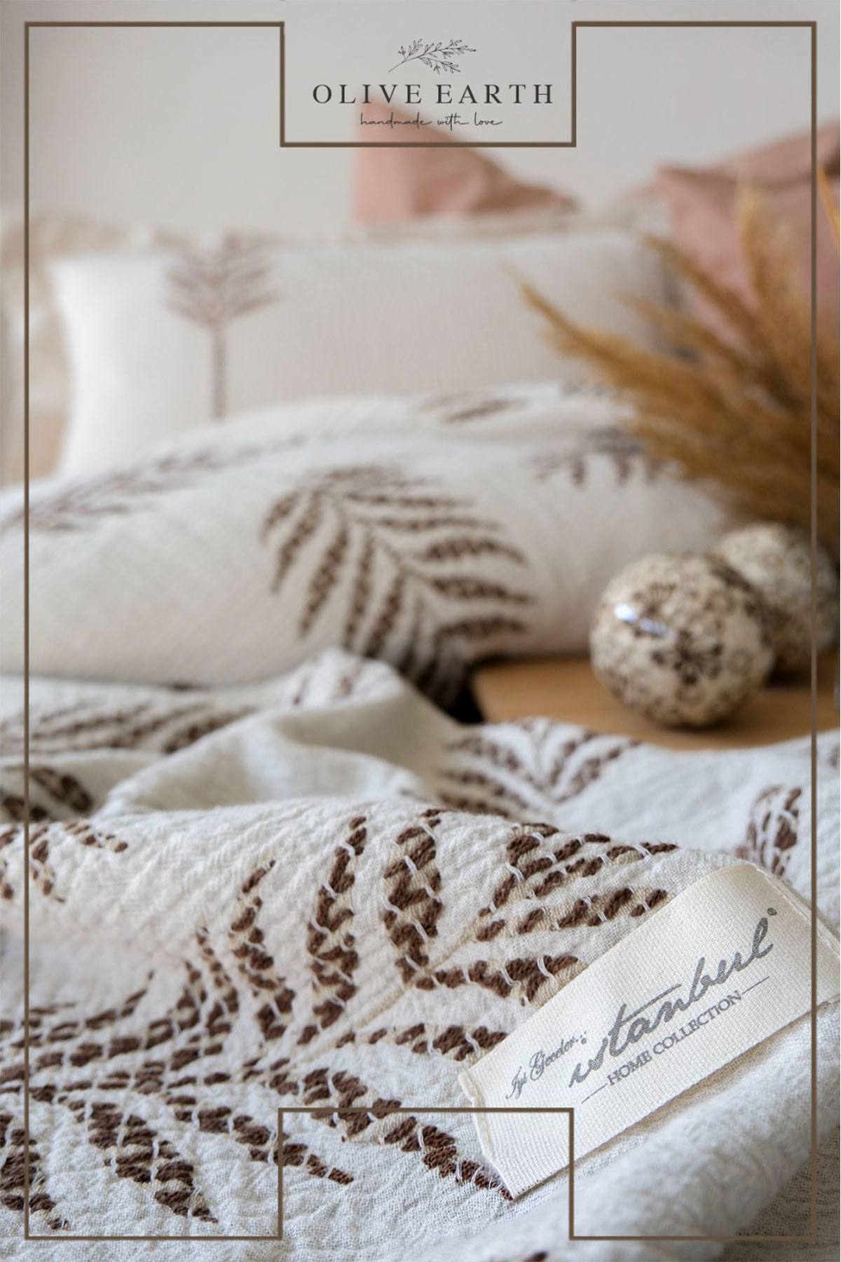 İyi Geceler İstanbul Pike Takımı Olive Earth 6 Parça Pamuklu - Thumbnail