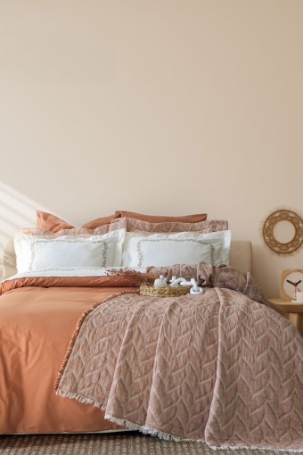 İYİ GECELER İSTANBUL - İyi Geceler İstanbul Yatak Örtülü Nevresim Takımı Dafne 7 Parça Pamuklu