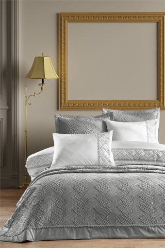 İYİ GECELER İSTANBUL - İyi Geceler İstanbul Yatak Örtülü Nevresim Takımı Tallia 7 Parça Pamuklu