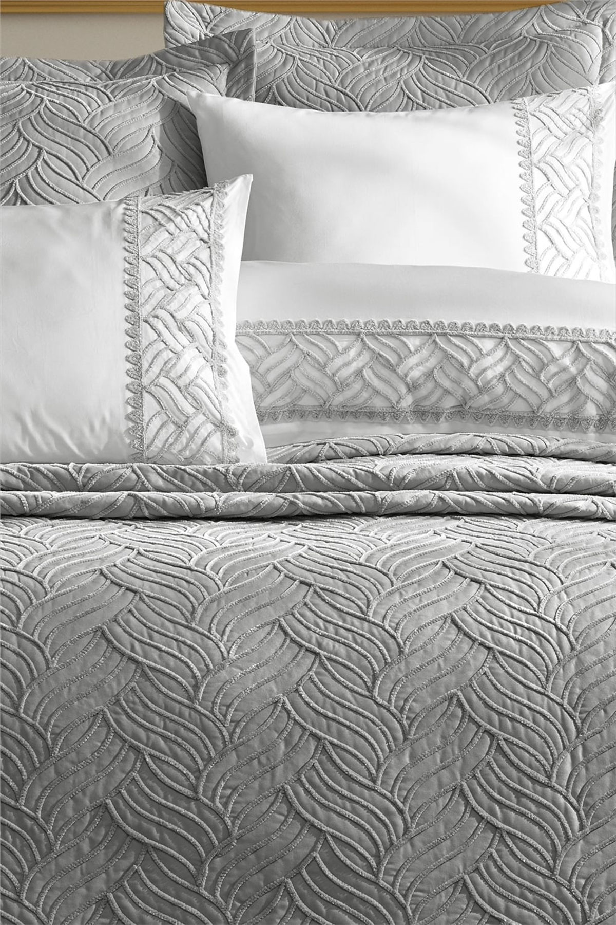 İyi Geceler İstanbul Yatak Örtülü Nevresim Takımı Tallia 7 Parça Pamuklu - Thumbnail