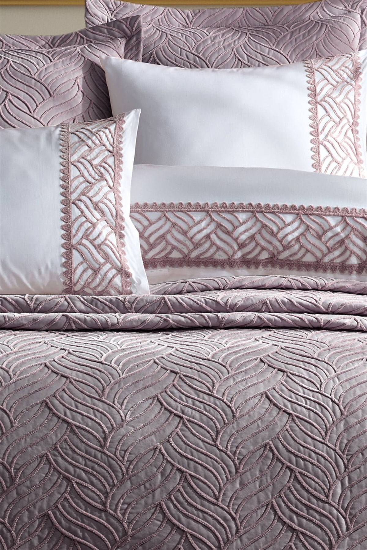 İyi Geceler İstanbul Yatak Örtülü Nevresim Takımı Tallia 7 Parça Pamuklu - Thumbnail