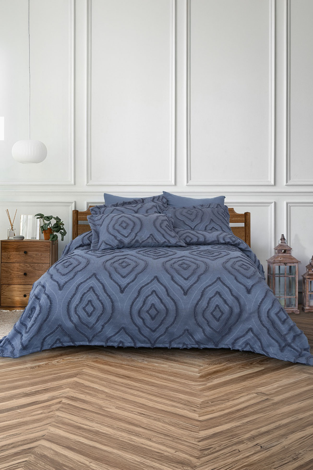 İyi Geceler İstanbul Yatak Örtüsü Takımı Tek Kişilik Esedra Pamuklu - Thumbnail