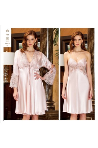 BATİSTA - Jeremi Kadın 6'lı Set Uzun Kol Dantel Detay - Pudra Pembe - M