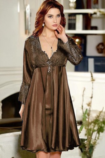 BATİSTA - Jeremi Kadın 6'lı Set Uzun Kol Dantel Detay - Vizon - S