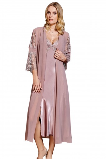 BATİSTA - Jeremi Kadın 6'lı Set İpek Saten Jakarlı Nervürlü Swarovski Taşlı