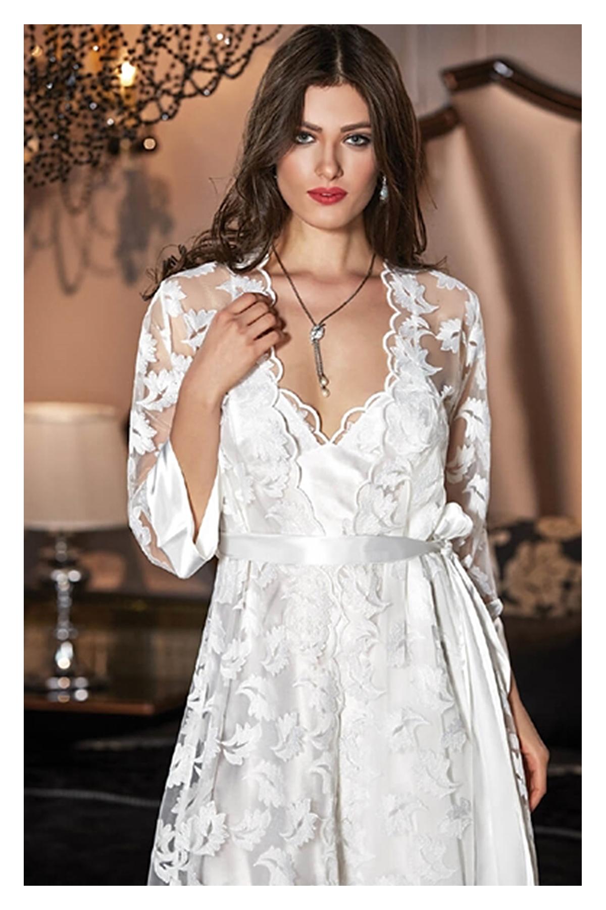 Jeremi Kadın 6'lı Set Jakarlı Şifon Taşlı - Thumbnail