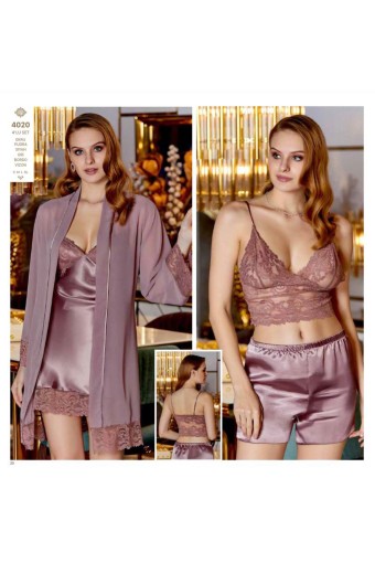 BATİSTA - Jeremi Kadın Saten Dantelli 4'lü Set Takım