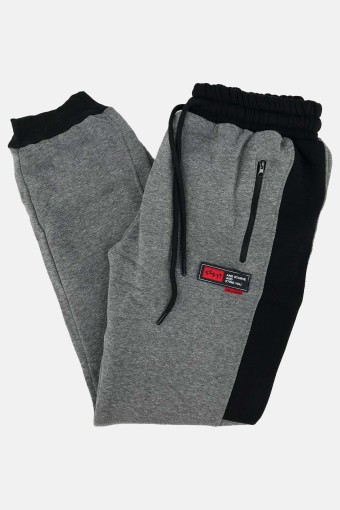 Joi - Joi Erkek Garson Eşofman Altı Lastik Paçalı Üç İplik - Antrasit