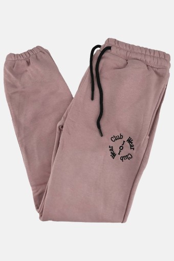Joi - Joi Kız Garson Eşofman Altı Wear Club Yazılı Üç İplik - Pudra