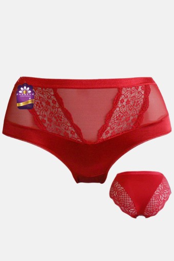 PAPATYA - Kadın Külot Desenli Pamuk Büyük Beden (1)