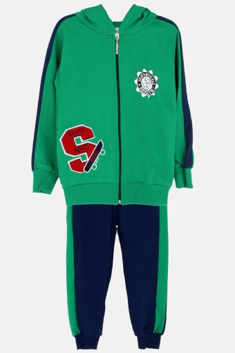 KARAMSA BEBE - Karamsa Erkek Çocuk 2'li Takım Hırkalı Skater - Açık Mavi (1)