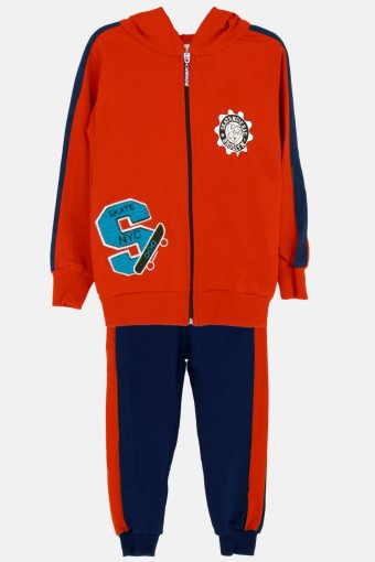 KARAMSA BEBE - Karamsa Erkek Çocuk 2'li Takım Hırkalı Skater - Kırmızı