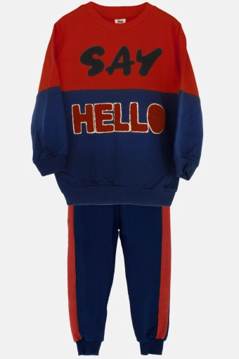 KARAMSA BEBE - Karamsa Erkek Çocuk 2'li Takım Say Hello - Kırmızı