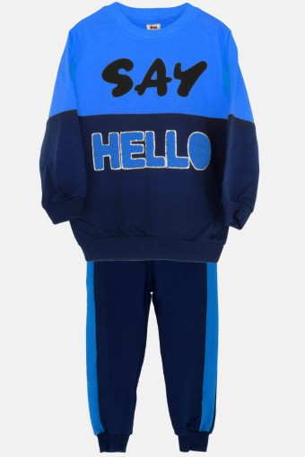 KARAMSA BEBE - Karamsa Erkek Çocuk 2'li Takım Say Hello - Mavi