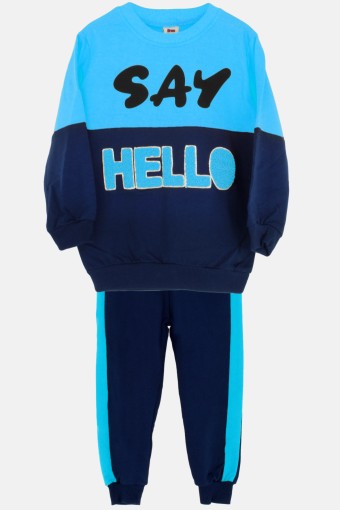 KARAMSA BEBE - Karamsa Erkek Çocuk 2'li Takım Say Hello - Turkuaz