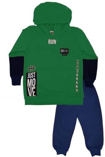 KARAMSA BEBE - Karamsa Erkek Çocuk Run Takım - Mint Yeşili Süprem Kumaş - Yeşil