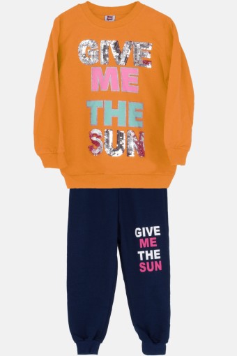 KARAMSA BEBE - Karamsa Kız Çocuk 2'li Takım The Sun Pullu - Turuncu