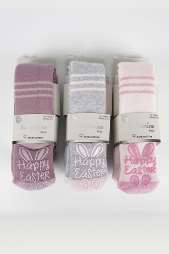 ARTI - Katamino Kız Bebek Ebony ABS'li Havlu Külotlu Çorap (1)