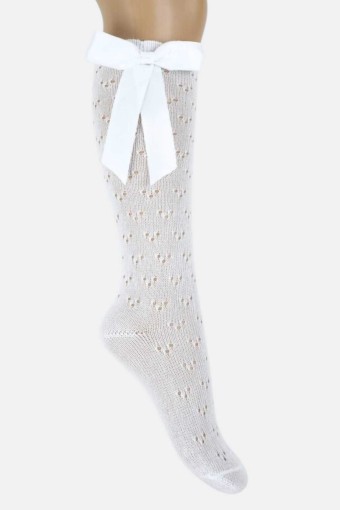 ARTI - Katamino Kız Çocuk Alsita Aksesuarlı Fileli Dizaltı Çorap
