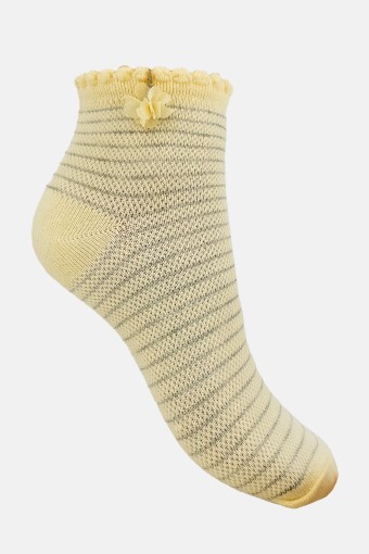 ARTI - Katamino Kız Çocuk Benan Lacoste Aksesuarlı Yarım Konç Çorap