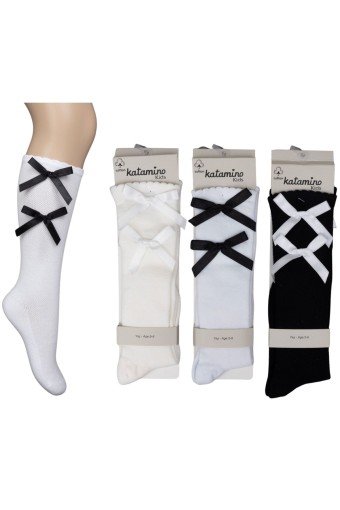 ARTI - Katamino Kız Çocuk Dizaltı Çorap Efuli Aksesuarlı (1)