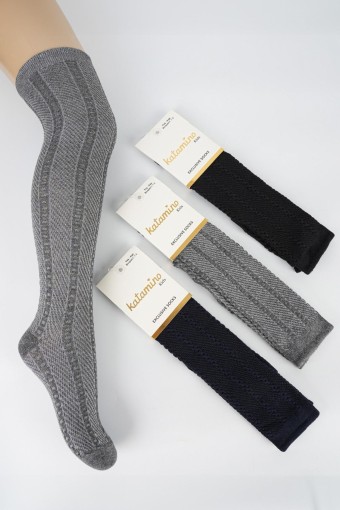 ARTI - Katamino Kız Çocuk Dizüstü Çorap Şerit Desenli Pamuklu