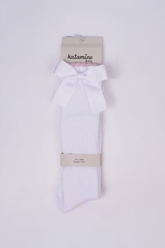 ARTI - Katamino Kız Çocuk Evisa Aksesuarlı Dizaltı Çorap