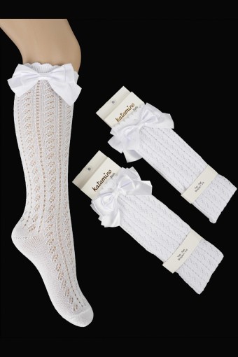 ARTI - Katamino Kız Çocuk File Dizaltı Çorap Aksesuarlı Pamuklu (1)