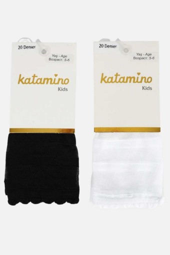 ARTI - Katamino Kız Çocuk Pınar İnce Dizaltı Çorap