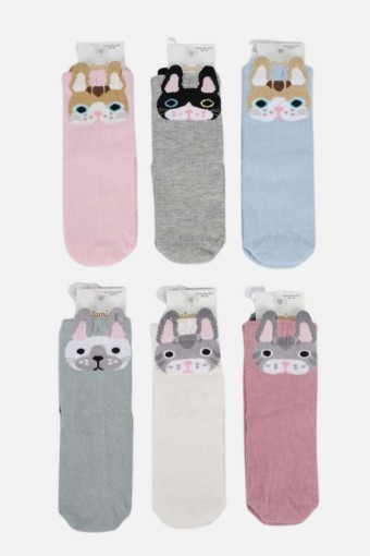 ARTI - Katamino Kız Çocuk Sarman 3D'li Soket Çorap (1)