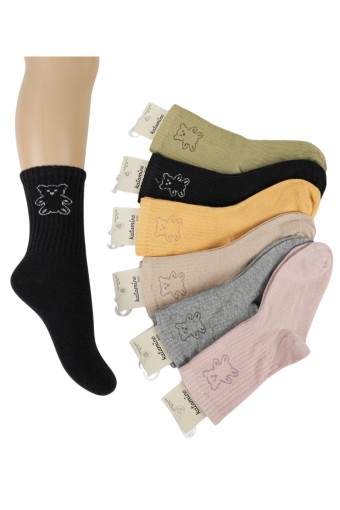 ARTI - Katamino Kız Soket Çorap Silver - Asorti - 13-14 Yaş