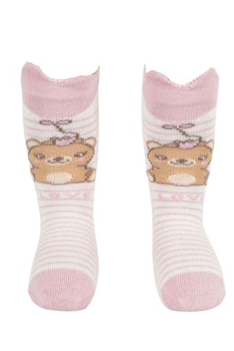 ARTI - Katamino Kız Bebek Dizaltı Çorap Loveba 3D'li Golf