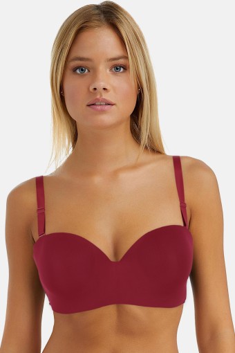 CLARA - Ked Kadın Destekli Sütyen Dantel Detaylı - Bordo