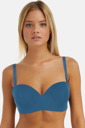 CLARA - Ked Kadın Destekli Sütyen Dantel Detaylı - Mavi