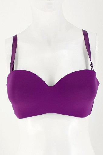 CLARA - Ked Kadın Destekli Sütyen Dantel Detaylı - Mor