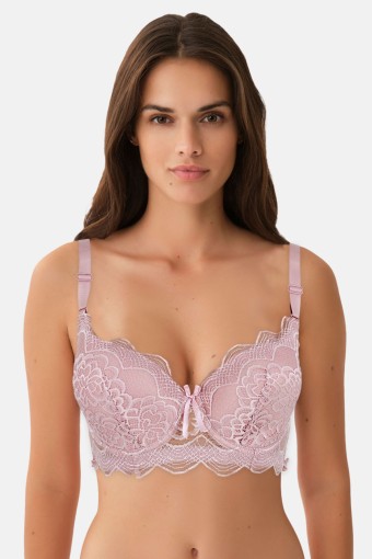 KED - Ked Kadın Desteksiz Sütyen Dantelli C Kap - Pudra