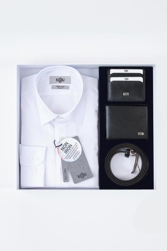 KİĞILI - Kiğılı Erkek Kemer Cüzdan Kartlık Gömlek Set