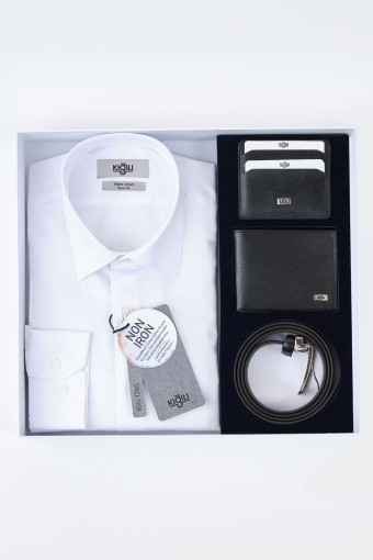 KİĞILI - Kiğılı Erkek Kemer Cüzdan Kartlık Gömlek Set