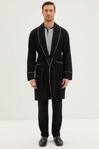 KİĞILI - Kiğılı Erkek Pijama Takımı Cepli 3 Düğmeli 3'lü Rob Takım Penye (1)