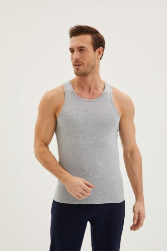 KİĞILI - Kiğılı Erkek Standart Trendy 2'Li Pamuk & Elastane Atlet (1)