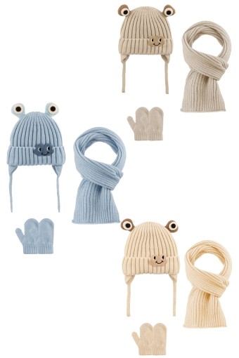 KİTTİ - Kitti Erkek Bebek Atkı Bere Eldiven Takımı Aksesuar Figürlü (1)