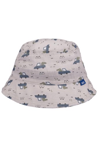 KİTTİ - Kitti Erkek Bebek Fötr Şapka 1-3 Yaş Araba Desenli