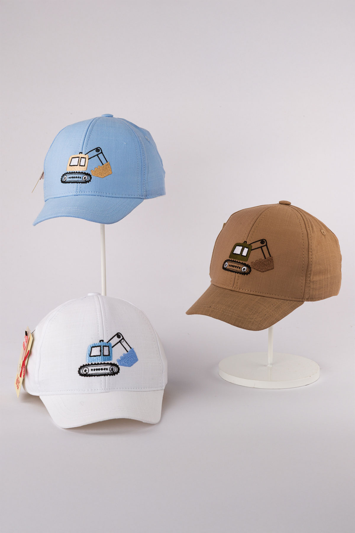 Kitti Erkek Bebek Şapka 1-4 Yaş Traktör Baskılı Kep - Thumbnail