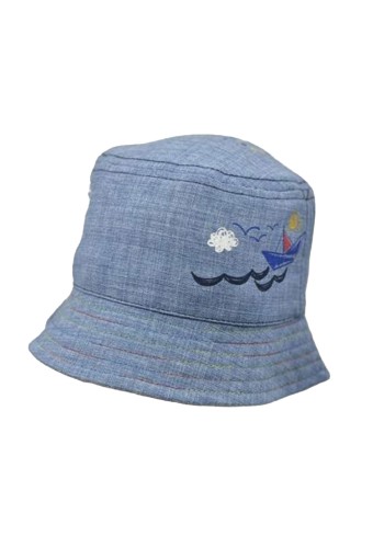 KİTTİ - Kitti Erkek Bebek Şapka Fötr 0-18 Ay Gemi Baskılı (1)