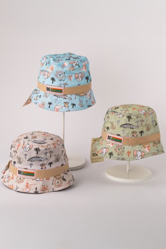 KİTTİ - Kitti Erkek Bebek Şapka Fötr 0-18 Ay Safari (1)