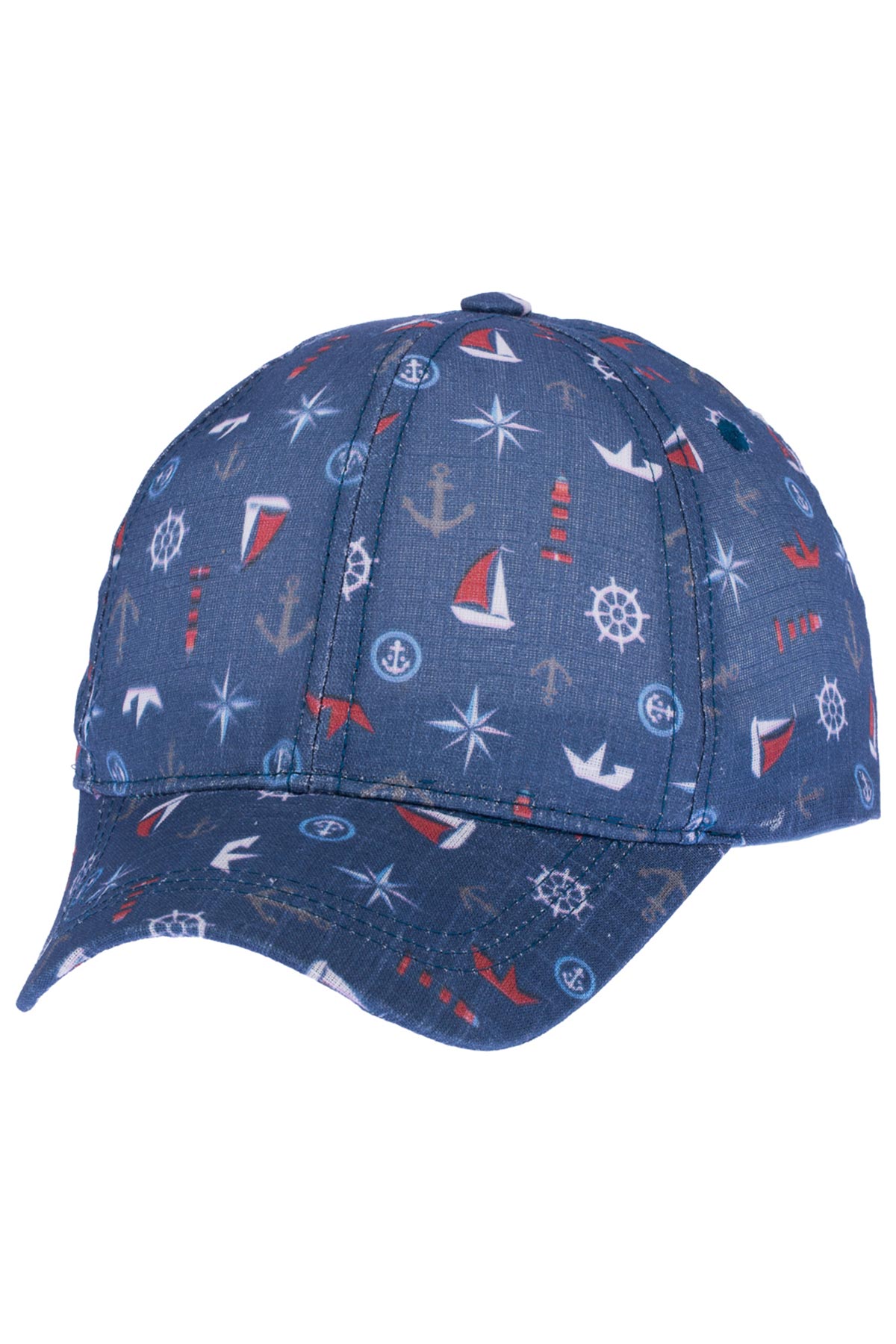 Kitti Erkek Çocuk Cap Şapka Gemi Desenli 4-8 Yaş - Thumbnail