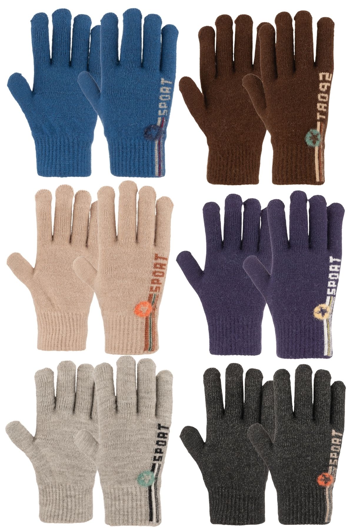 Kitti Erkek Çocuk Örme Eldiven 4-8 Yaş - Thumbnail