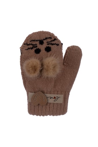 KİTTİ - Kitti Kız Bebek Örme Eldiven 1-3 Yaş