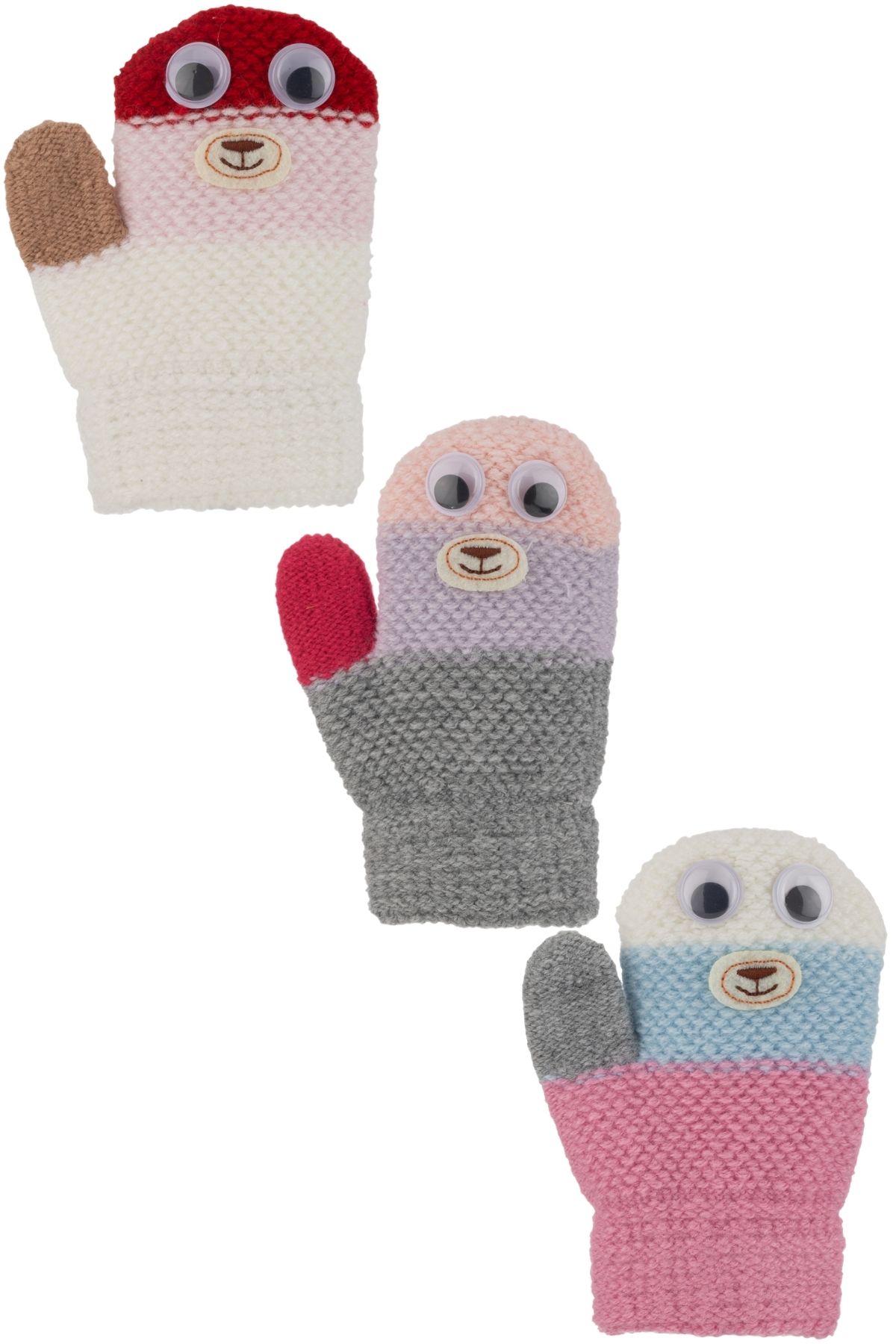 Kitti Kız Bebek Örme Eldiven Figürlü - Thumbnail